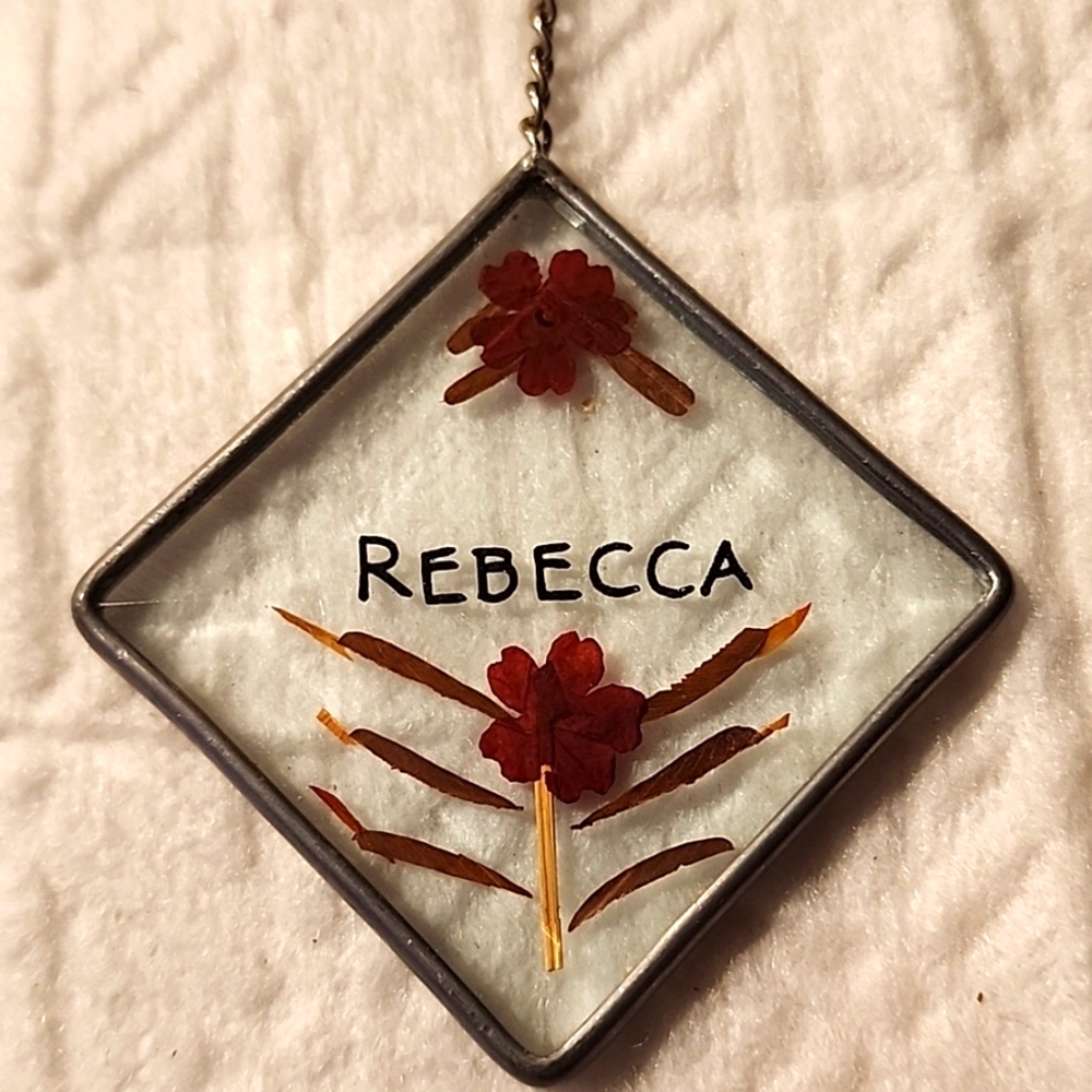 GANZ Stain Glass "Rebecca" and Dried Flowers